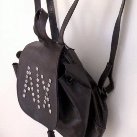 Armani Exchange  A/X Glove Leather Studded Backpack Rucksack Book Bag Purse main image 4
